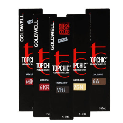 Goldwell Topchic Permanent Hair Colour 60ml Ash A shades 5A 6A 7A 8A 9A 10A