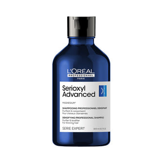 L'Oréal Professionnel Serioxyl Advanced Purifier & Bodifier Shampoo 300ml for fine and thinning hair that purifies the scalp while adding body, volume and fuller-looking hair.