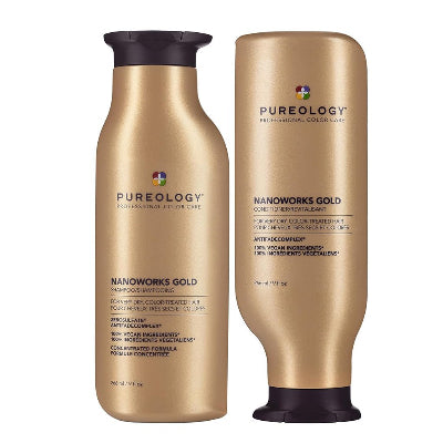 Pureology Nanoworks Gold 266ml shampoo and conditioner for mature hair