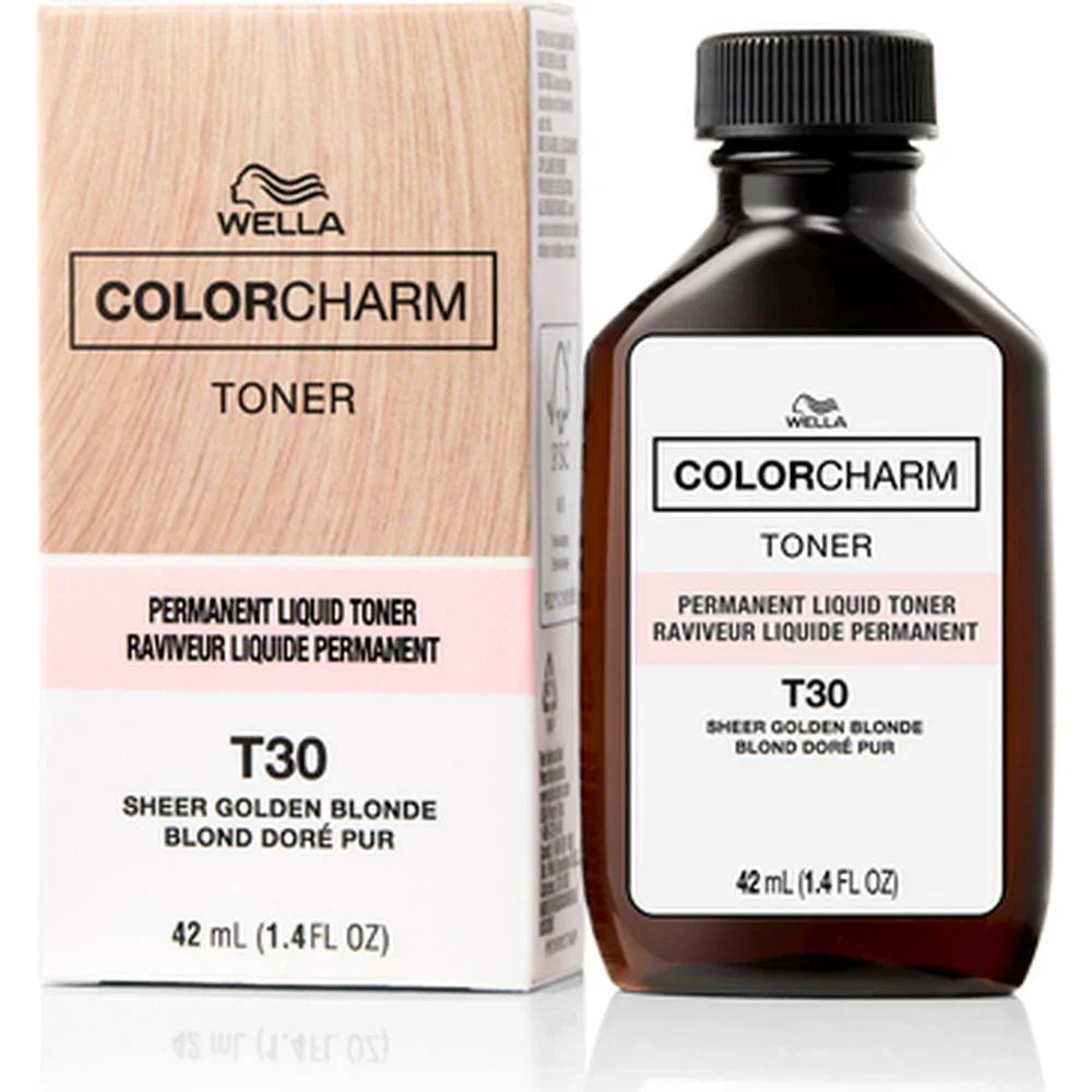 Wella Color Charm Toner T30 Sheer Golden Blonde liquid toner for golden blonde hair