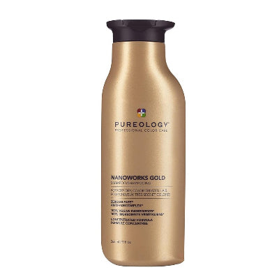 Pureology Nanoworks Gold Shampoo 266ml for dry mature colour-treated hair