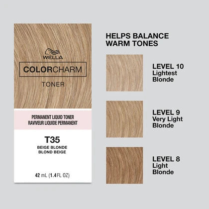 Wella Color Charm Permanent Liquid Hair Toner 42ml – Professional Blonde Neutraliser for Salons & Experienced Users (UK & Ireland)